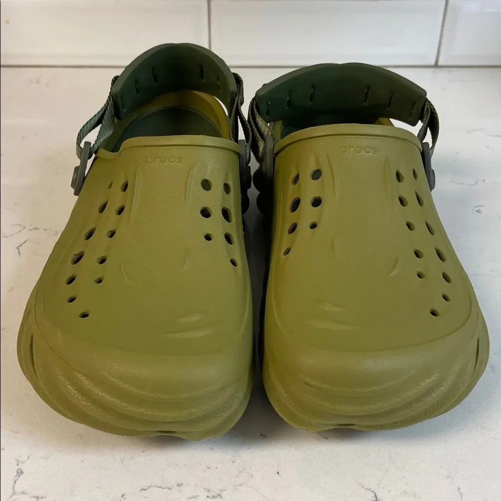 Crocs Echo Clogs 'Olive Green' Mens Size 8 Worn 3-4 Times